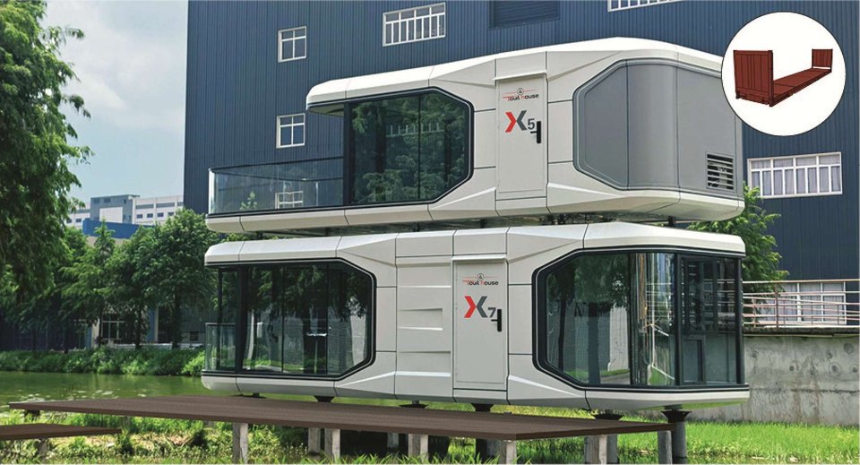 Capsule à double cabine, vue extérieure