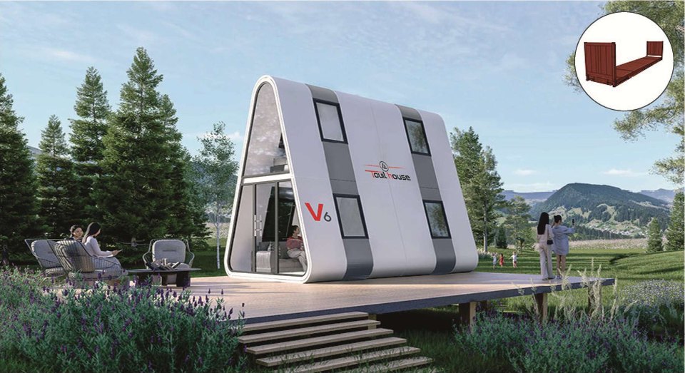 Capsule double niveau V6, vue extérieure